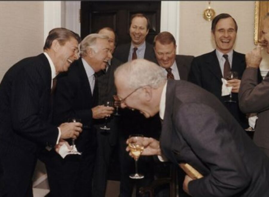 Laughing Men In Suits