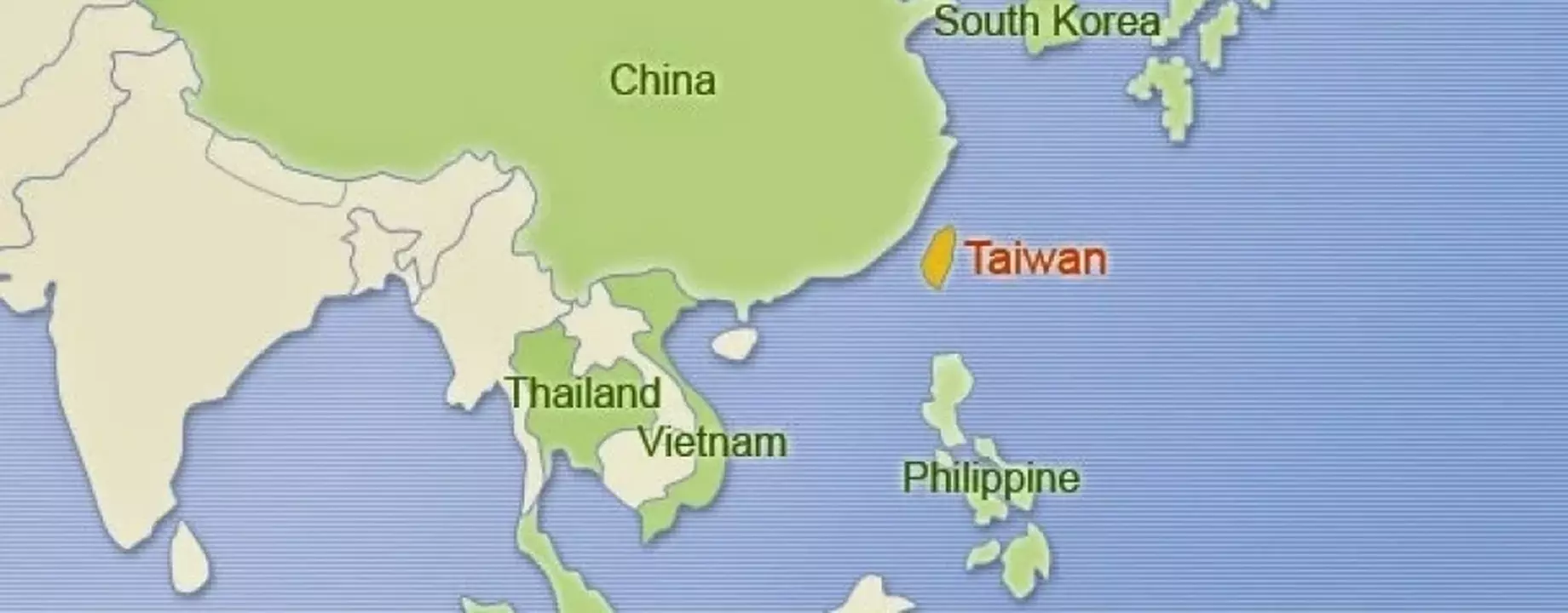 Kina Tajvan karta