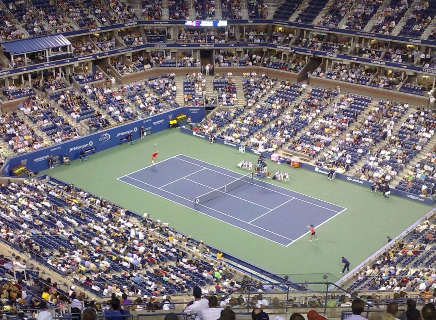 US Open 2007 Maria Sharapova serving