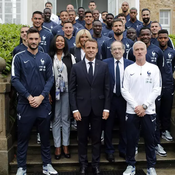 Macron és a vállogatott