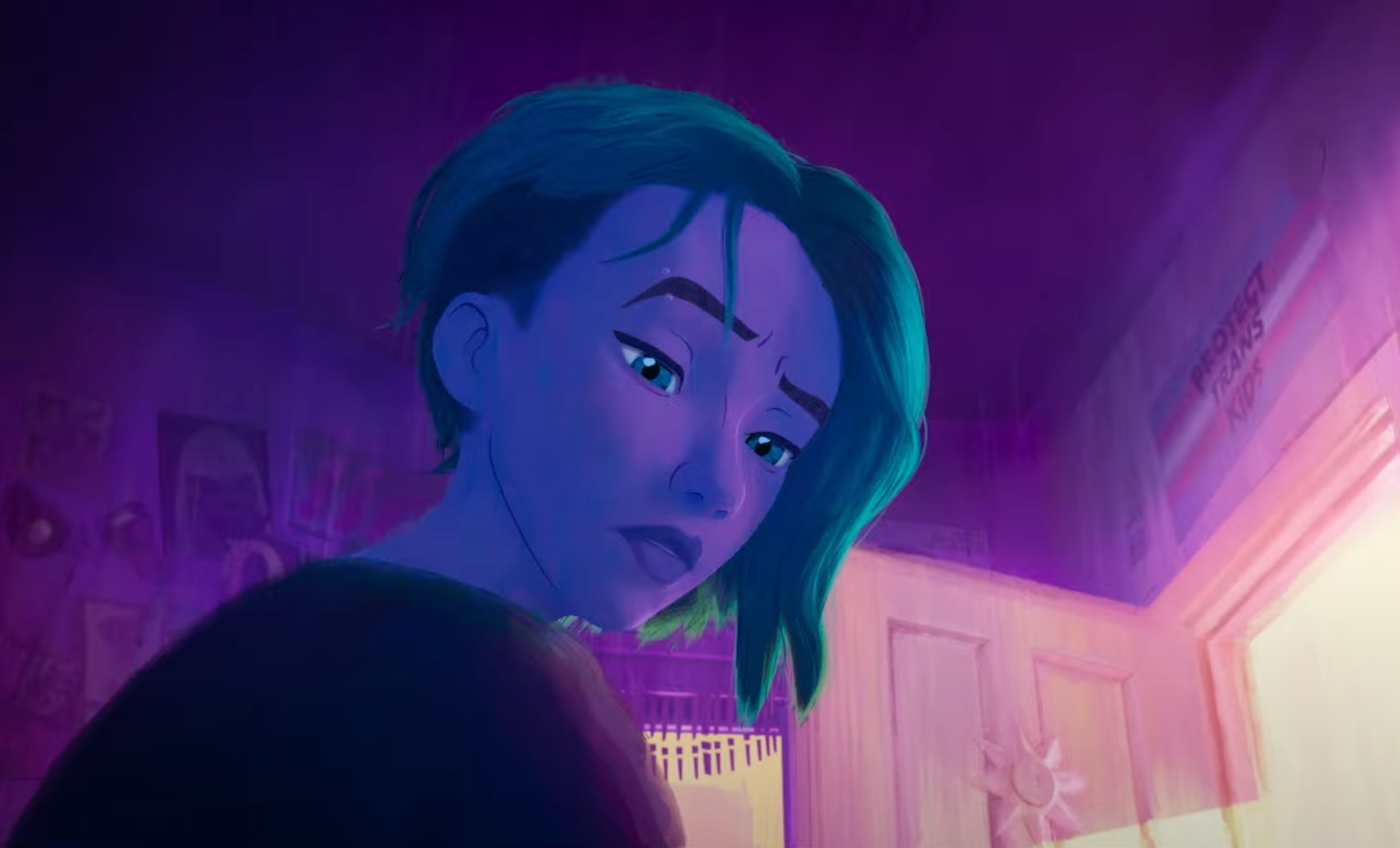 Spider Man Across the Spiderverse protect trans kids poster 2