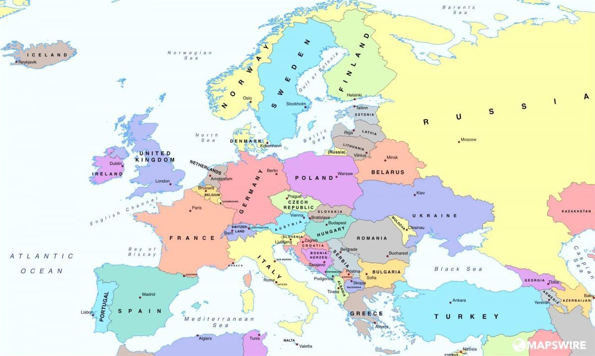 Ausztria európa térkép