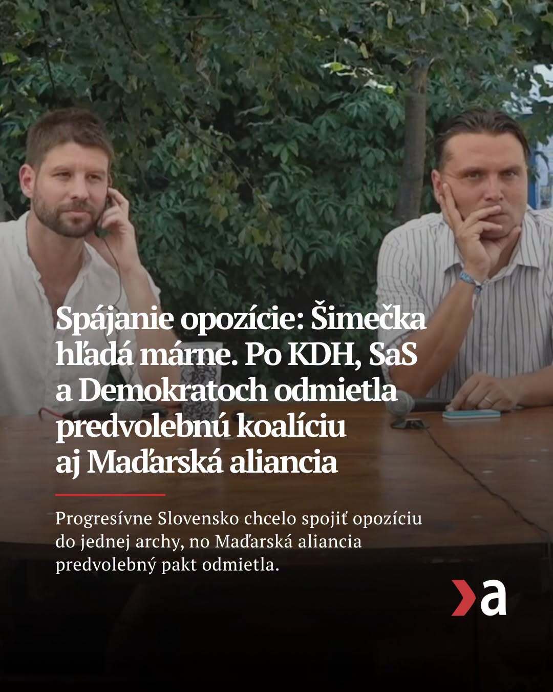 Simecka es gubik egy asztalnal de kulon