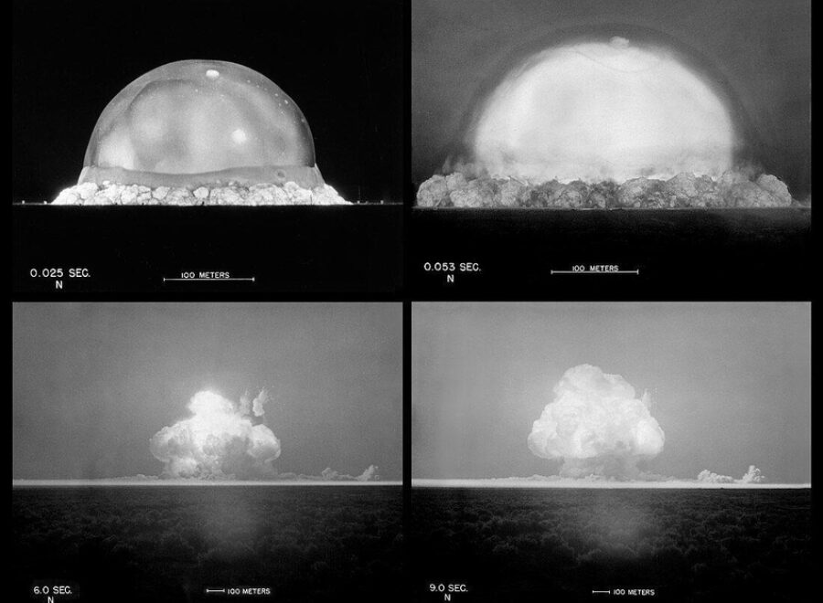 A felrobbantott bomba tűzgolyójának növekedése Kép forrása researchgate net