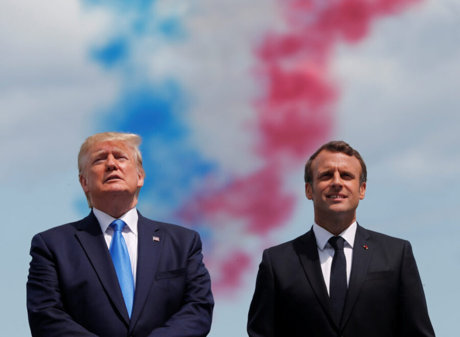 2019 06 06 T121725 Z 2059317015 RC1 DC31 A6550 RTRMADP 3 DDAY ANNIVERSARY USA TRUMP MACRON 1200x761