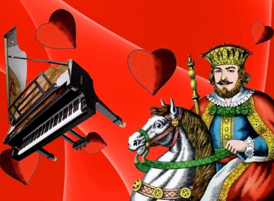 Piros király zongora