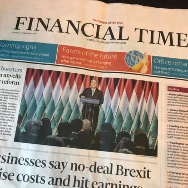 A Financial Times címlapon hozta a magyar kormány családvédelmi programját 1