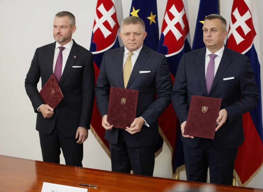 Podpis koalicna dohoda Robert Fico Andrej Danko