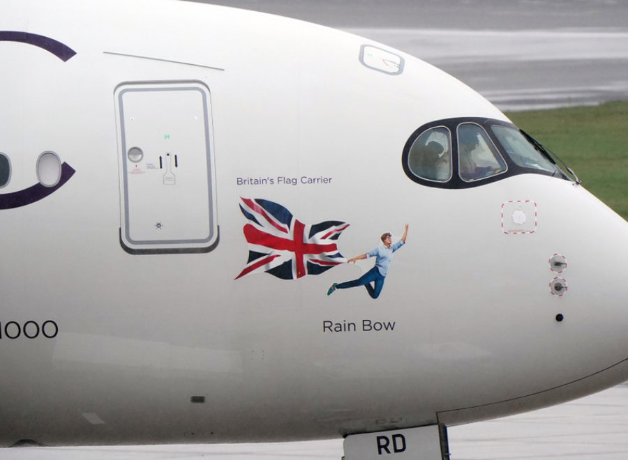 brit repülőgép rain bow