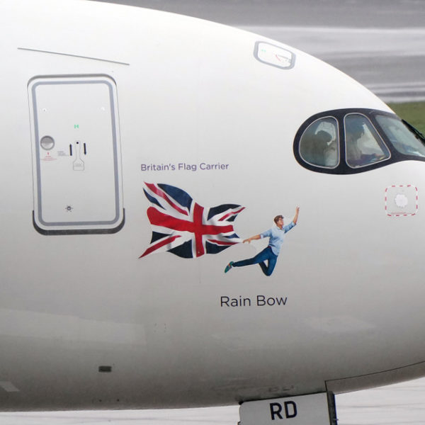 brit repülőgép rain bow