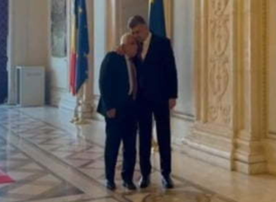 Petre Daea a pl ns pe holurile Parlamentului fiindc a r mas n afara guvernului Marcel Ciolacu l a str ns n bra e