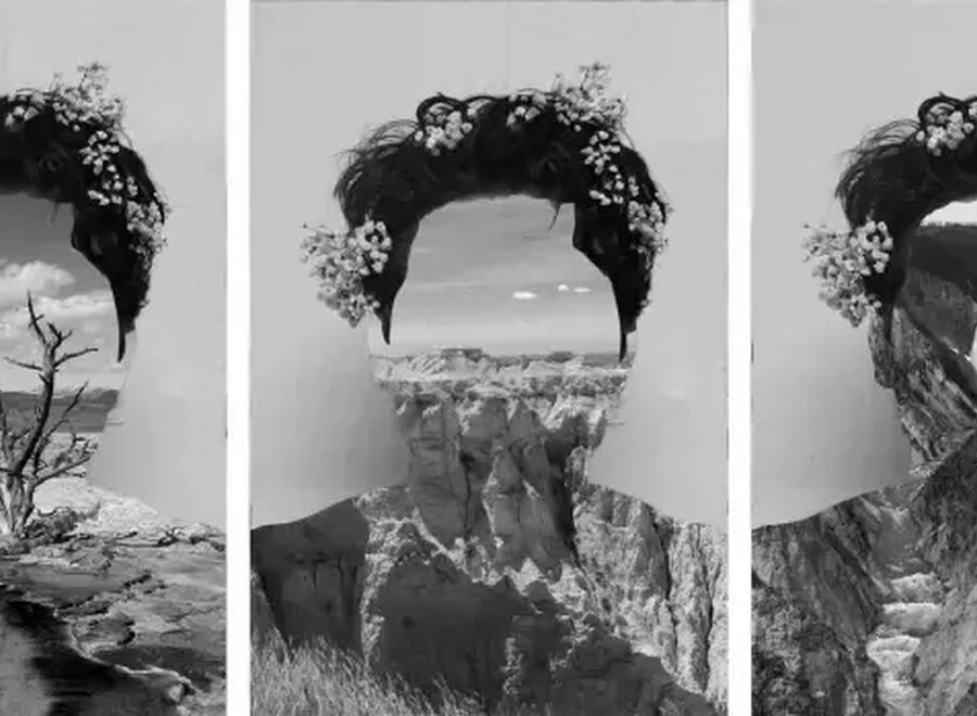 Faceless landscape portraits
