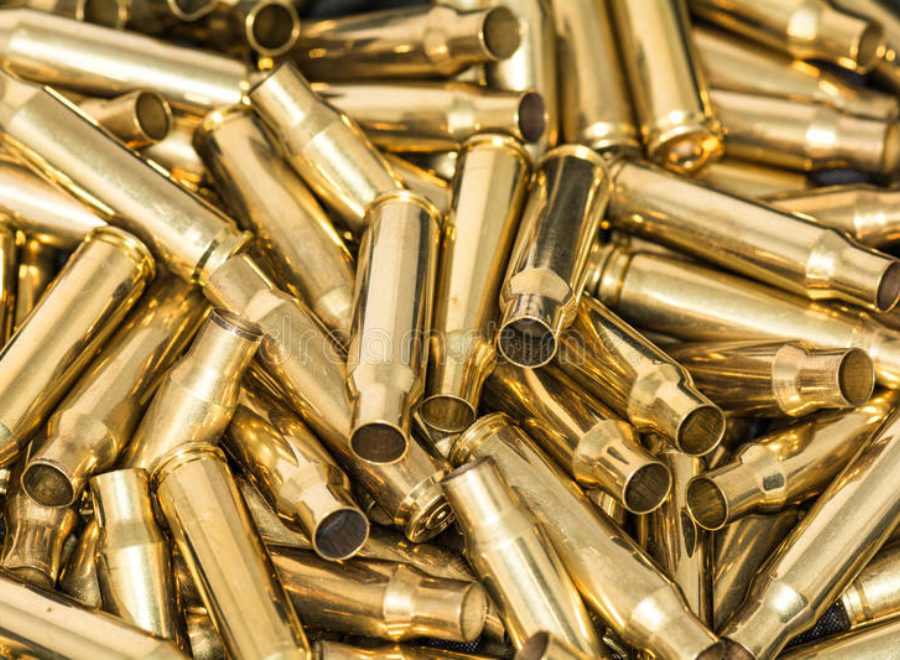 Pile empty bullet shells abstract details 35337820