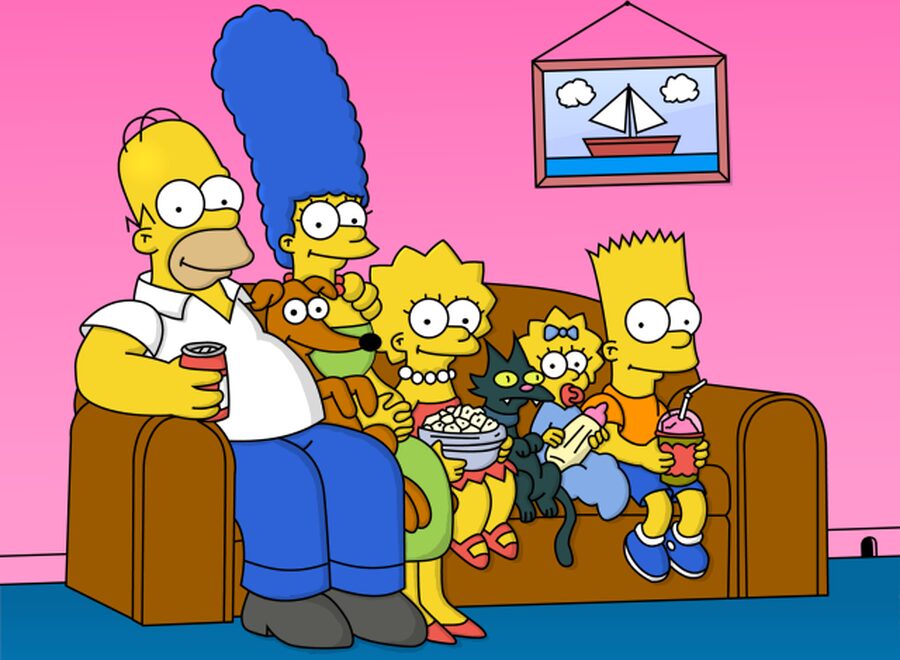 Simpsons family couch