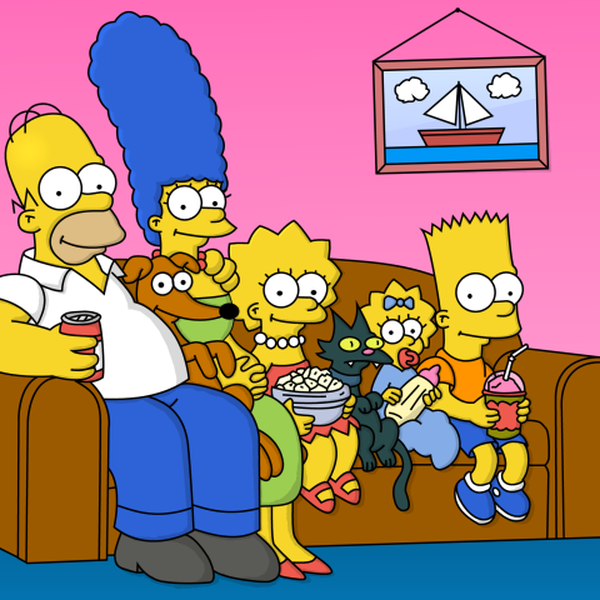 Simpsons family couch