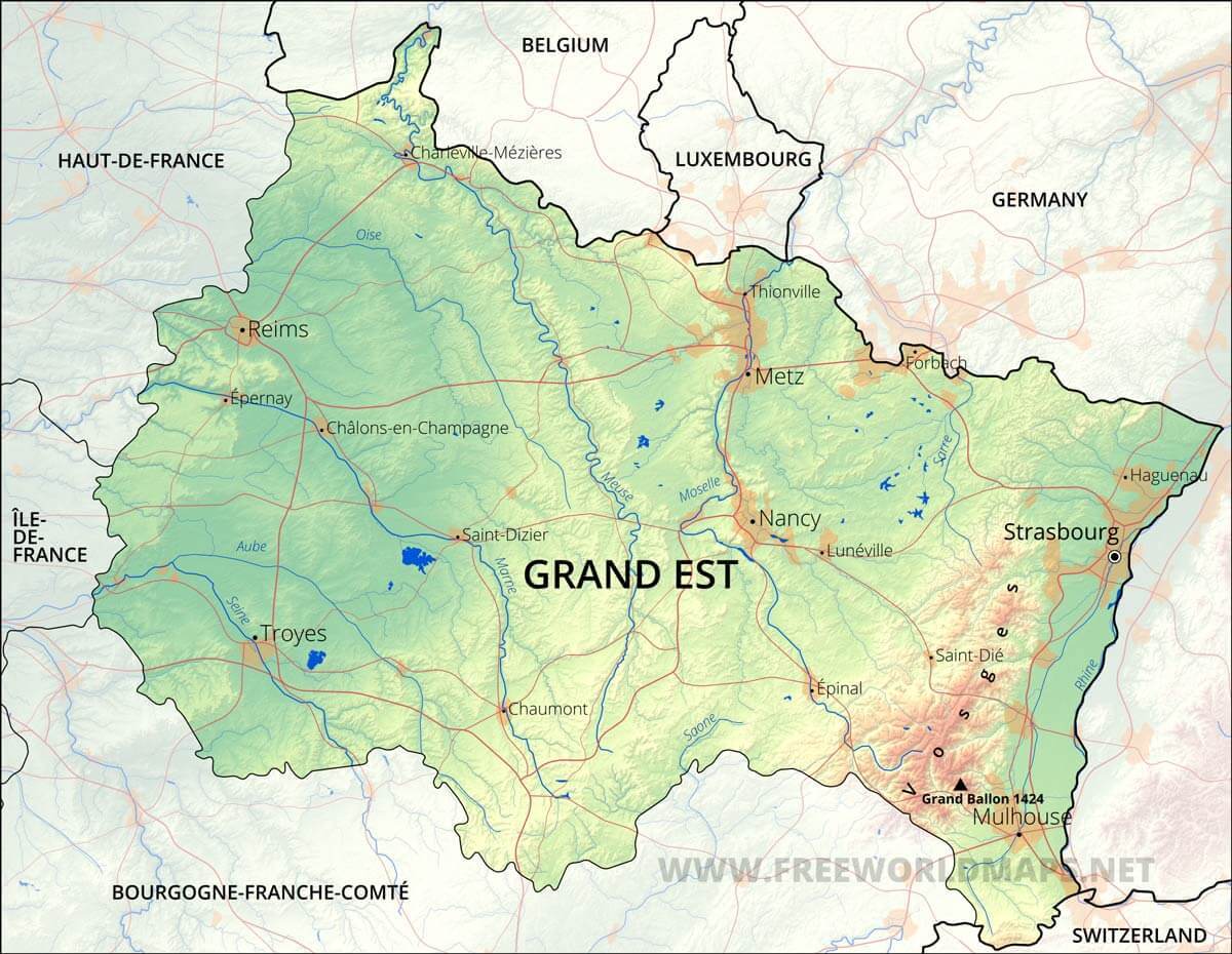 Grand est map www freeworldmaps net
