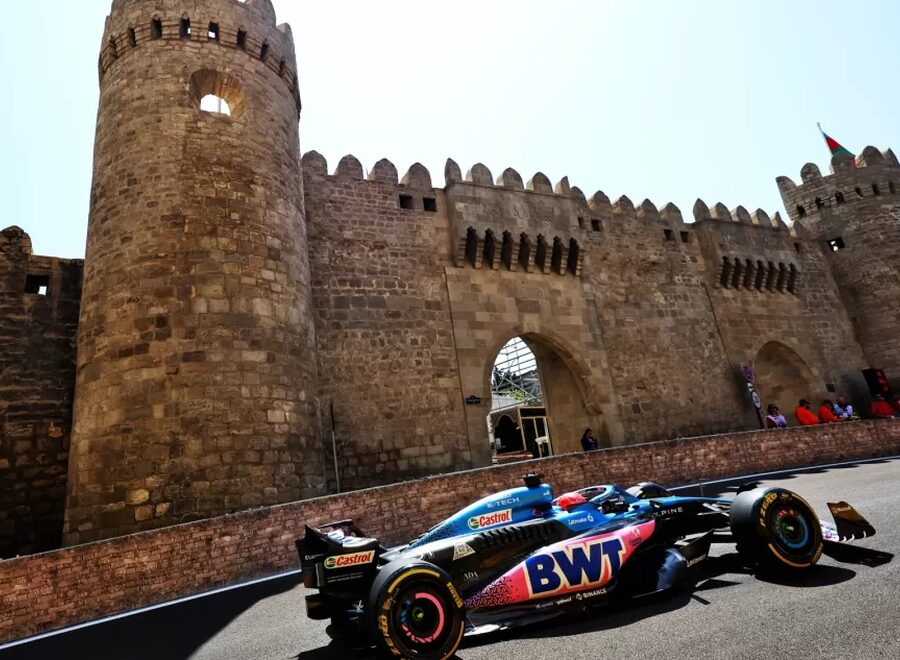 Ocon Alpine Baku Azerbaijan GP FP1