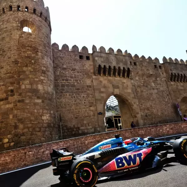 Ocon Alpine Baku Azerbaijan GP FP1