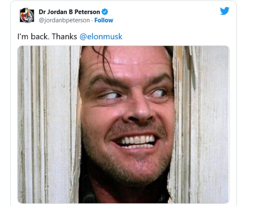 Screenshot 2022 11 22 at 11 33 20 Jordan Peterson Restored To Twitter By Elon Musk The Daily Wire