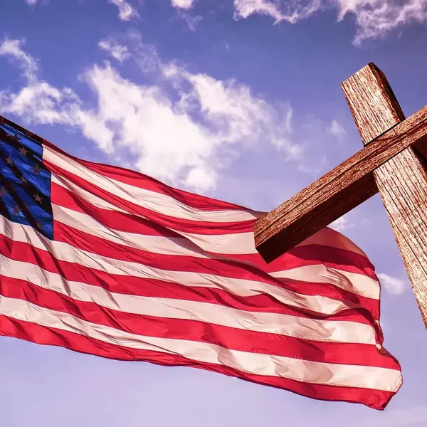 American clag christian cross 0723211