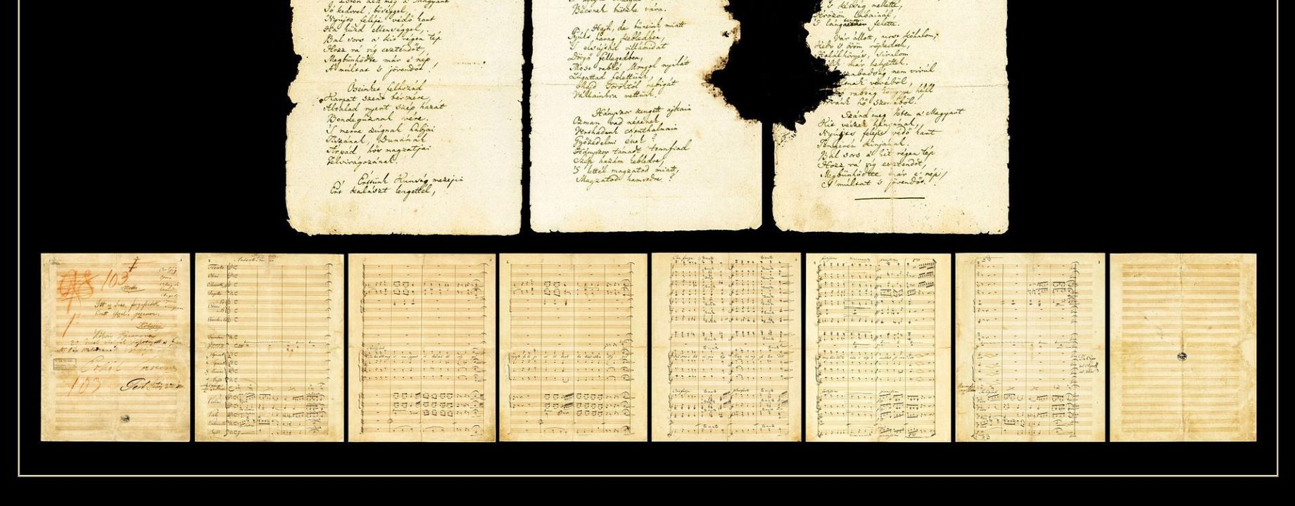1920px Himnusz kézirata és kottája