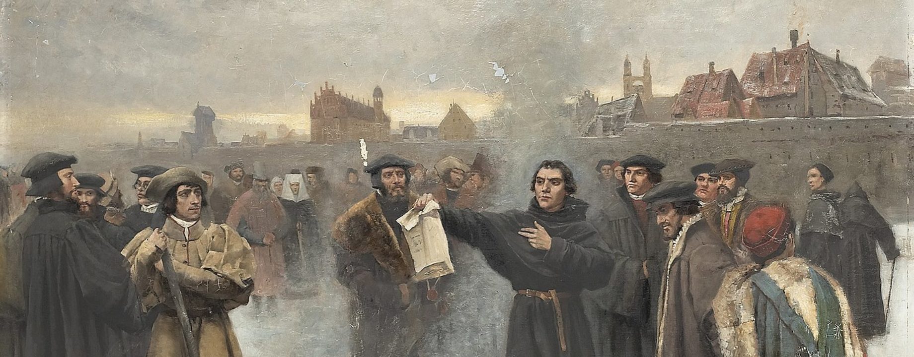 1381px Karl Aspelin Luther uppbränner den påfliga bullan