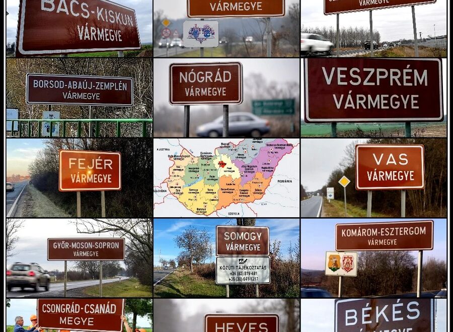 Vármegye táblák