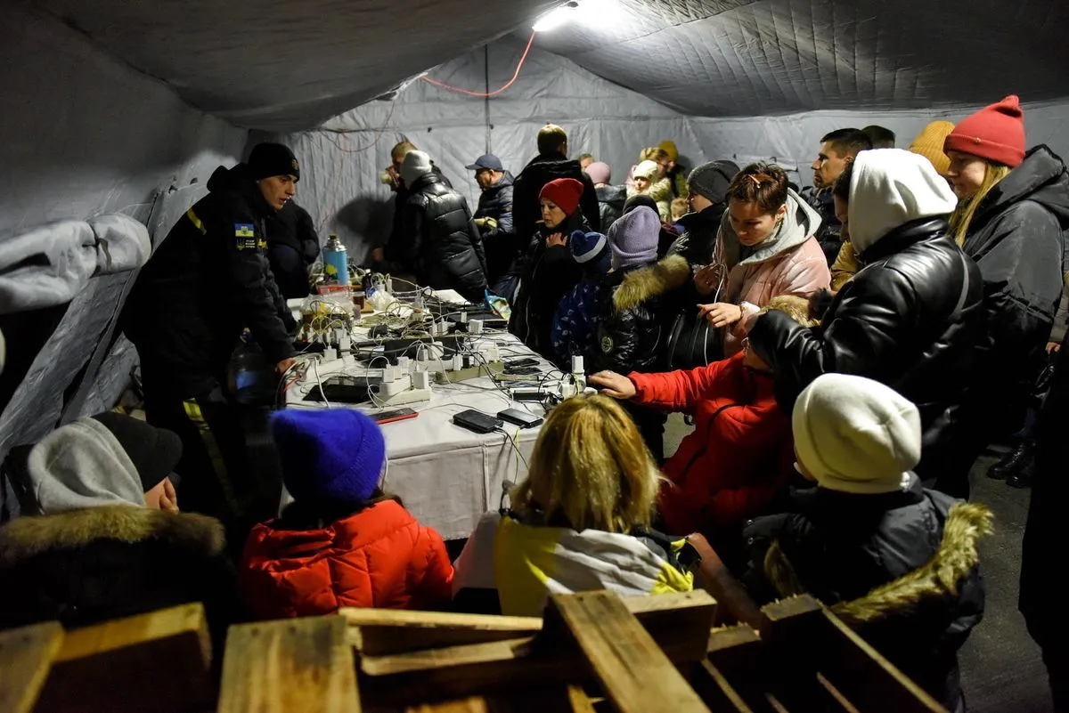 Ukrán menekült bunker
