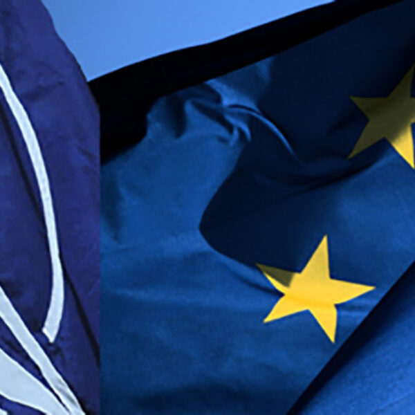 Eu and nato flags