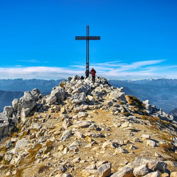 Weisshorn south tyrol italy 2017 mountain summit with cross free photo