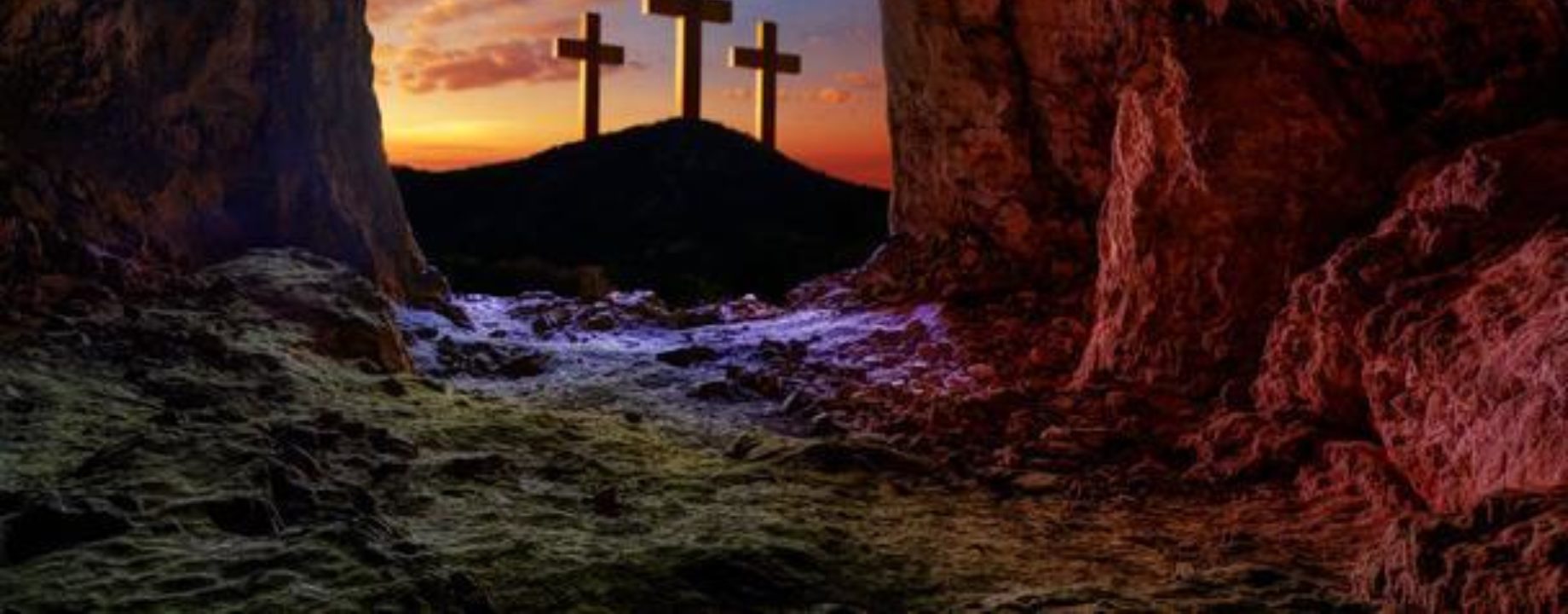 Stock photo jesus resurrection sepulcher grave cross
