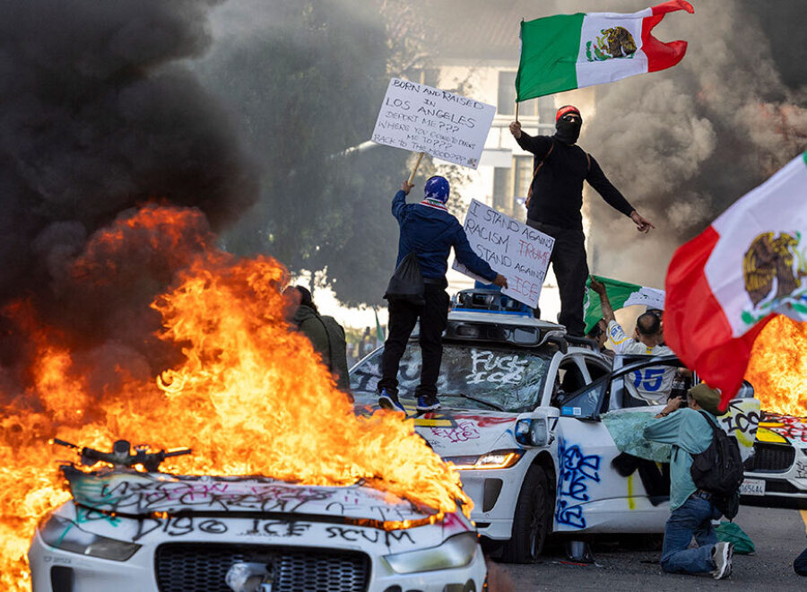 Los Angeles riots Trump National Guard ICE immigration