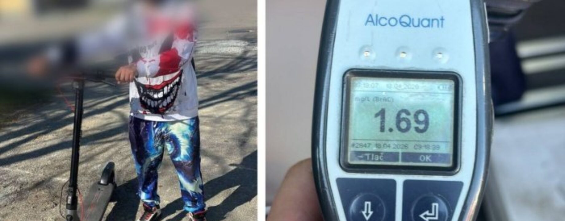 Opity kolobezkar kosice policia