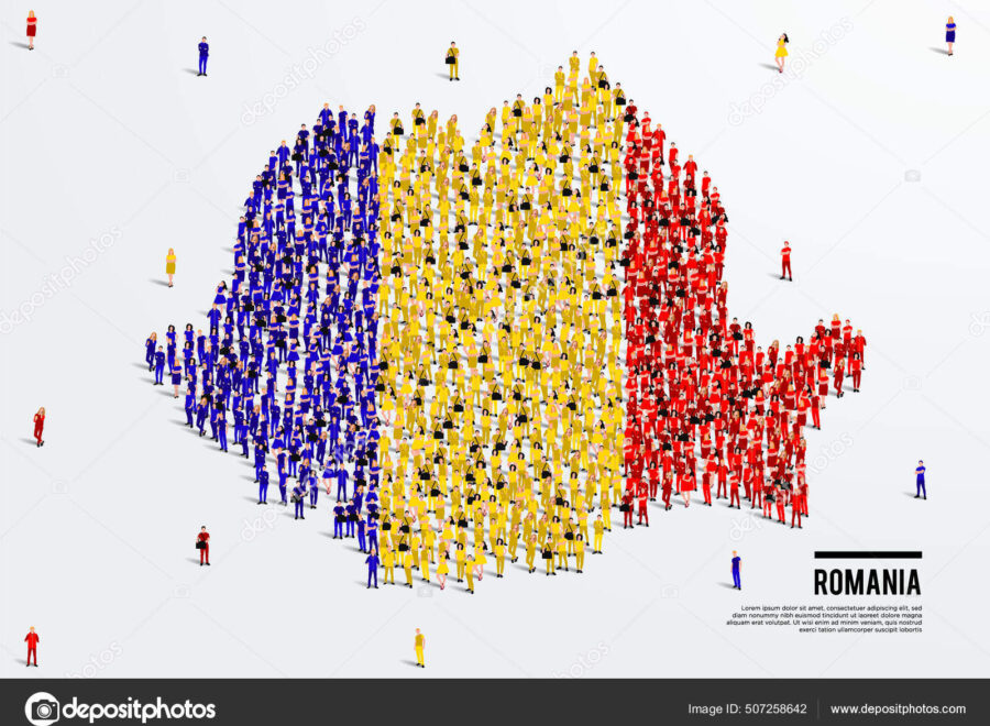 Depositphotos 507258642 stock illustration romania map flag large group