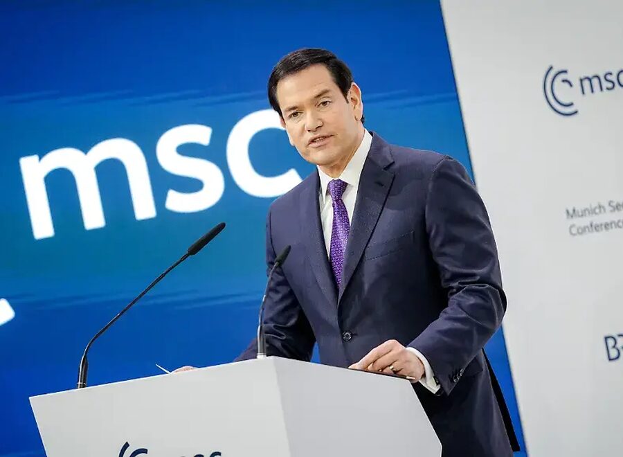 Marco Rubio US Aussenminister spricht bei der 62 Muenchner Sicherheitskonferenz MSC