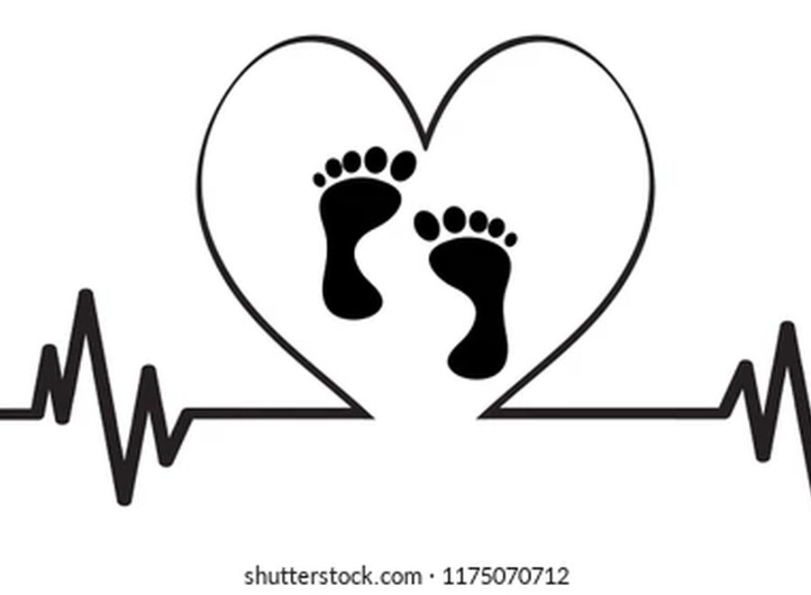 Vector illustration heart pulse feet 260nw 1175070712