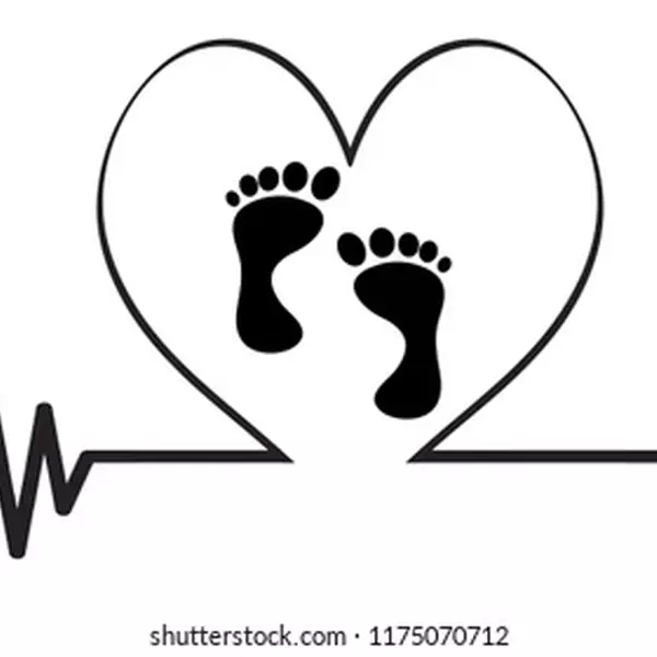Vector illustration heart pulse feet 260nw 1175070712