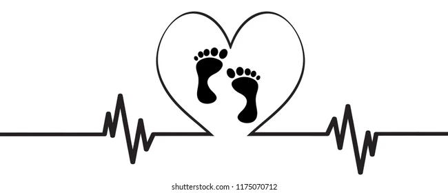 Vector illustration heart pulse feet 260nw 1175070712