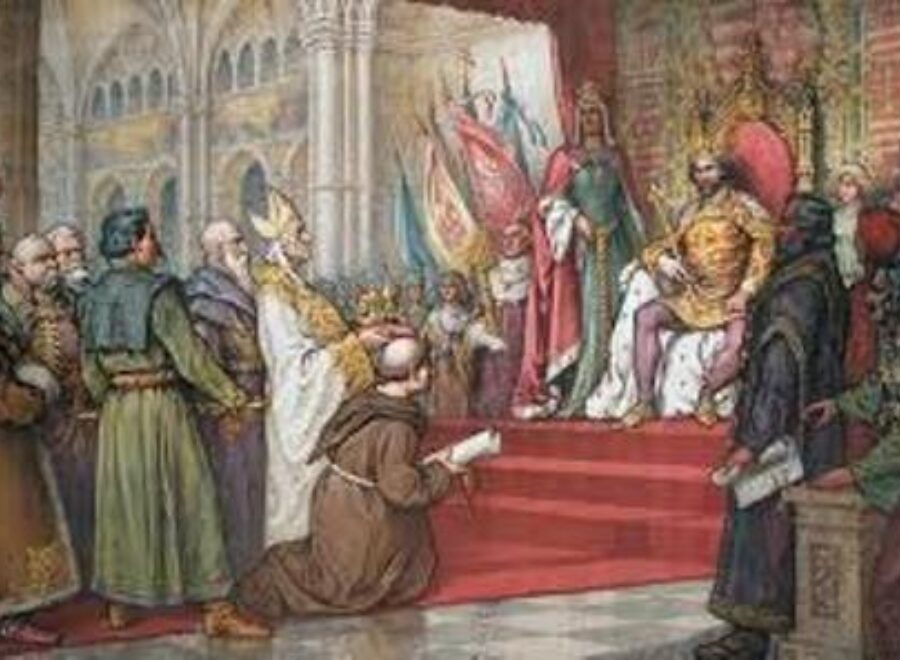 Nagy Lajos elfogadja a lengyel koronát Kép forrása kronika ro