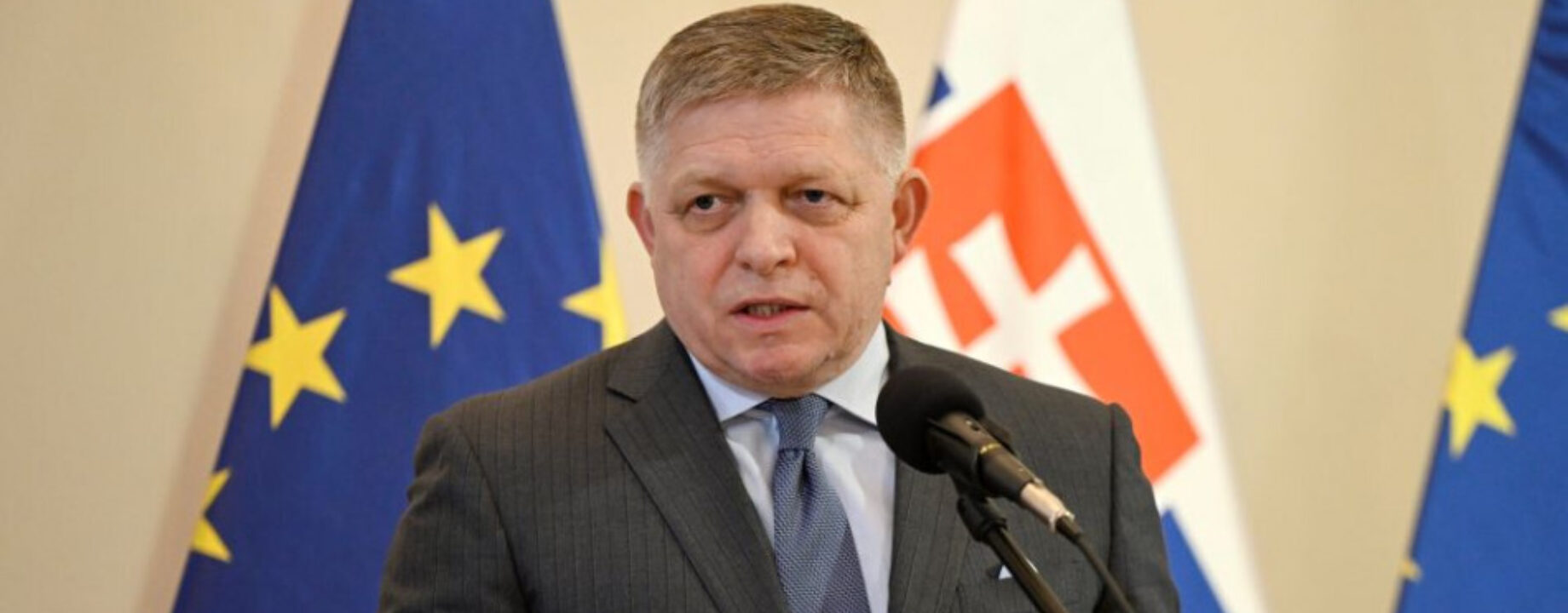 Fico a mikrofon előtt