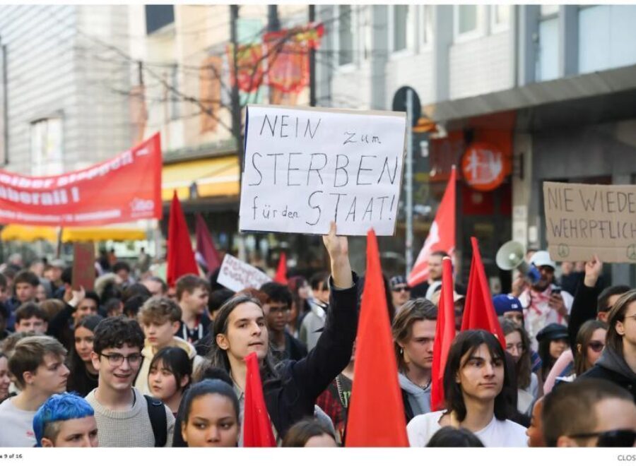 Német tüntető fiatalok