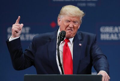 Trump megborult getty images
