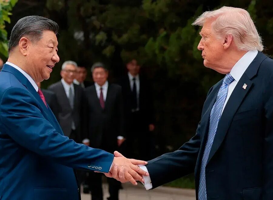 Trump xi handshake