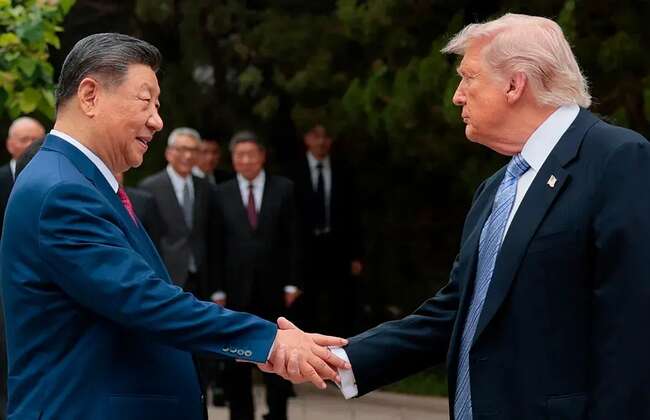 Trump xi handshake